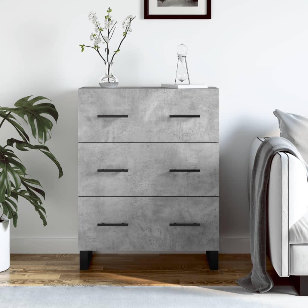 Credenza Grigio Cemento 69,5x34x90 cm in Legno Multistrato - homemem39