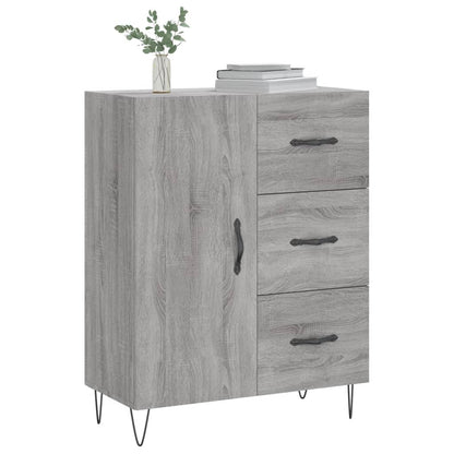 Credenza Grigio Sonoma 69,5x34x90 cm in Legno Multistrato