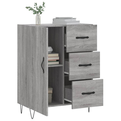 Credenza Grigio Sonoma 69,5x34x90 cm in Legno Multistrato