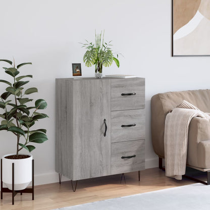 Credenza Grigio Sonoma 69,5x34x90 cm in Legno Multistrato - homemem39