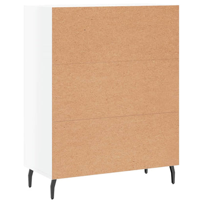 Credenza 69,5x34x90 cm in Legno Multistrato Bianco Lucido