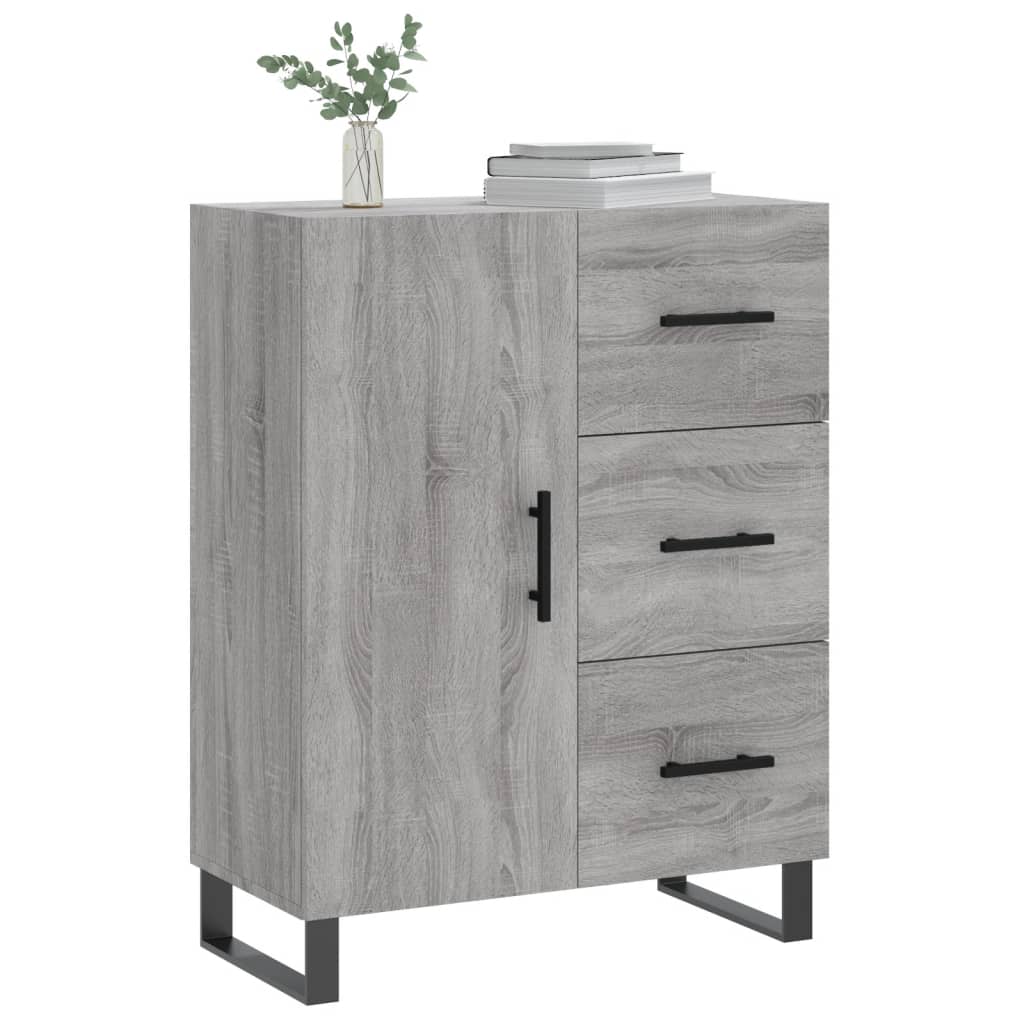 Credenza Grigio Sonoma 69,5x34x90 cm in Legno Multistrato - homemem39