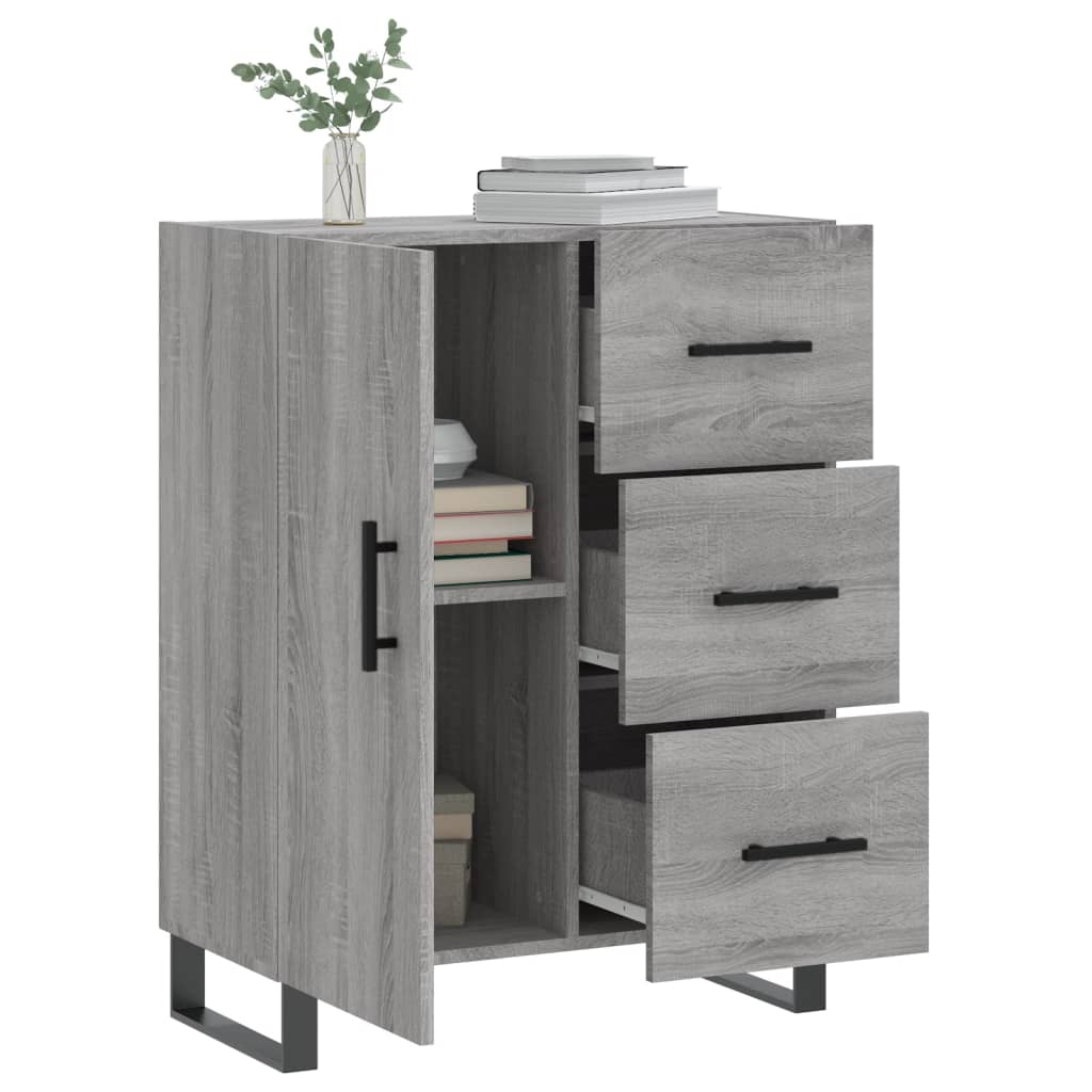 Credenza Grigio Sonoma 69,5x34x90 cm in Legno Multistrato - homemem39