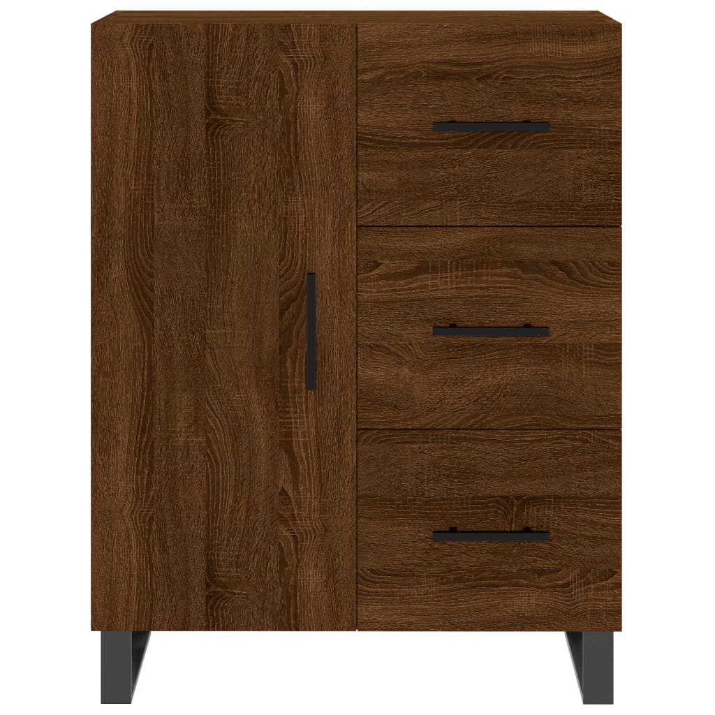 Credenza Rovere Marrone 69,5x34x90 cm in Legno Multistrato