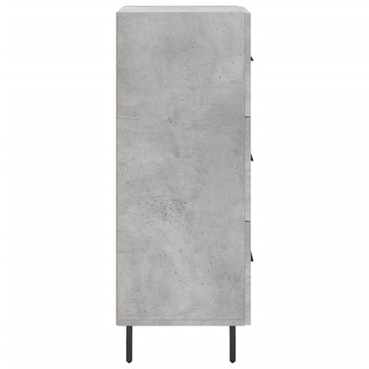 Credenza Grigio Cemento 34,5x34x90 cm in Legno Multistrato