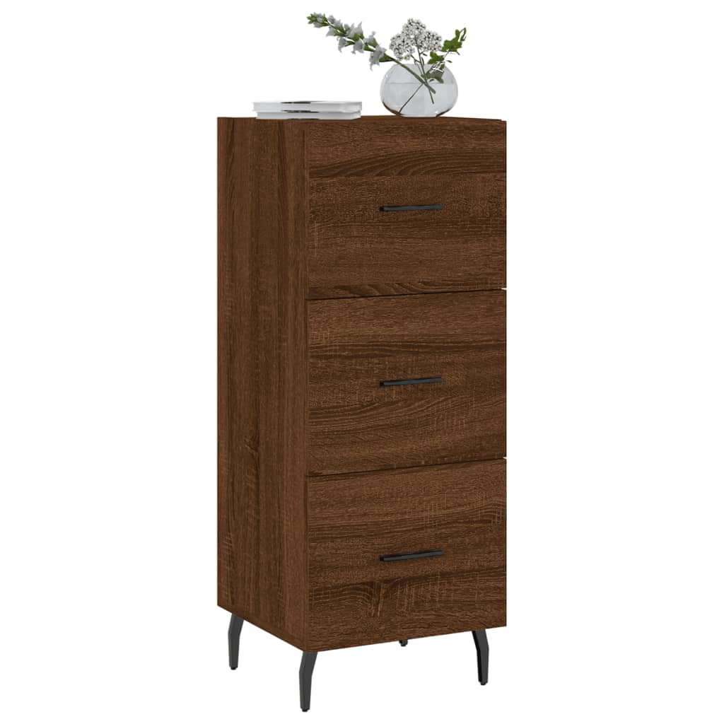 Credenza Rovere Marrone 34,5x34x90 cm in Legno Multistrato - homemem39