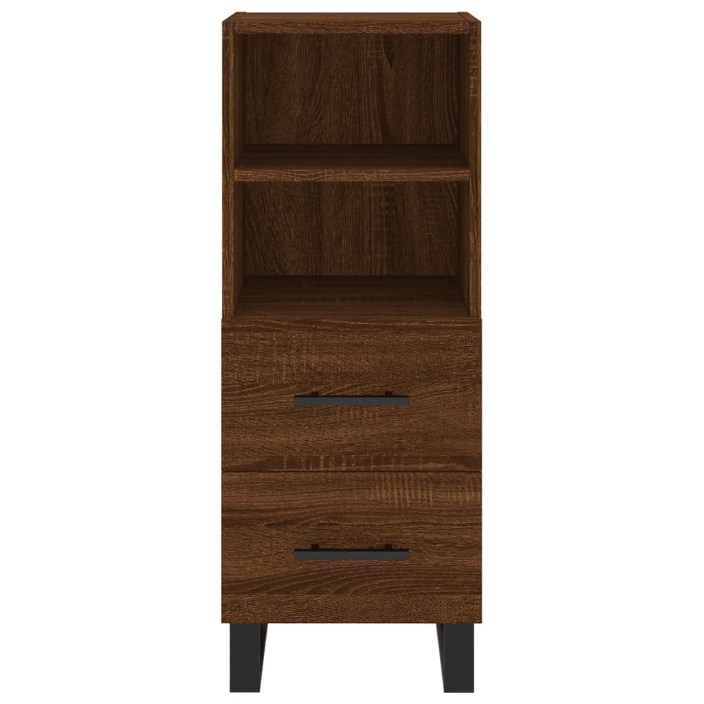 Credenza Rovere Marrone 34,5x34x90 cm in Legno Multistrato