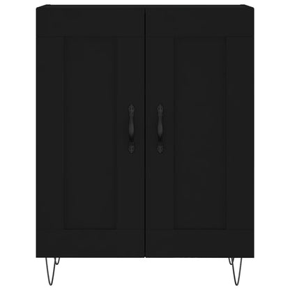 Credenza Nera 69,5x34x90 cm in Legno Multistrato