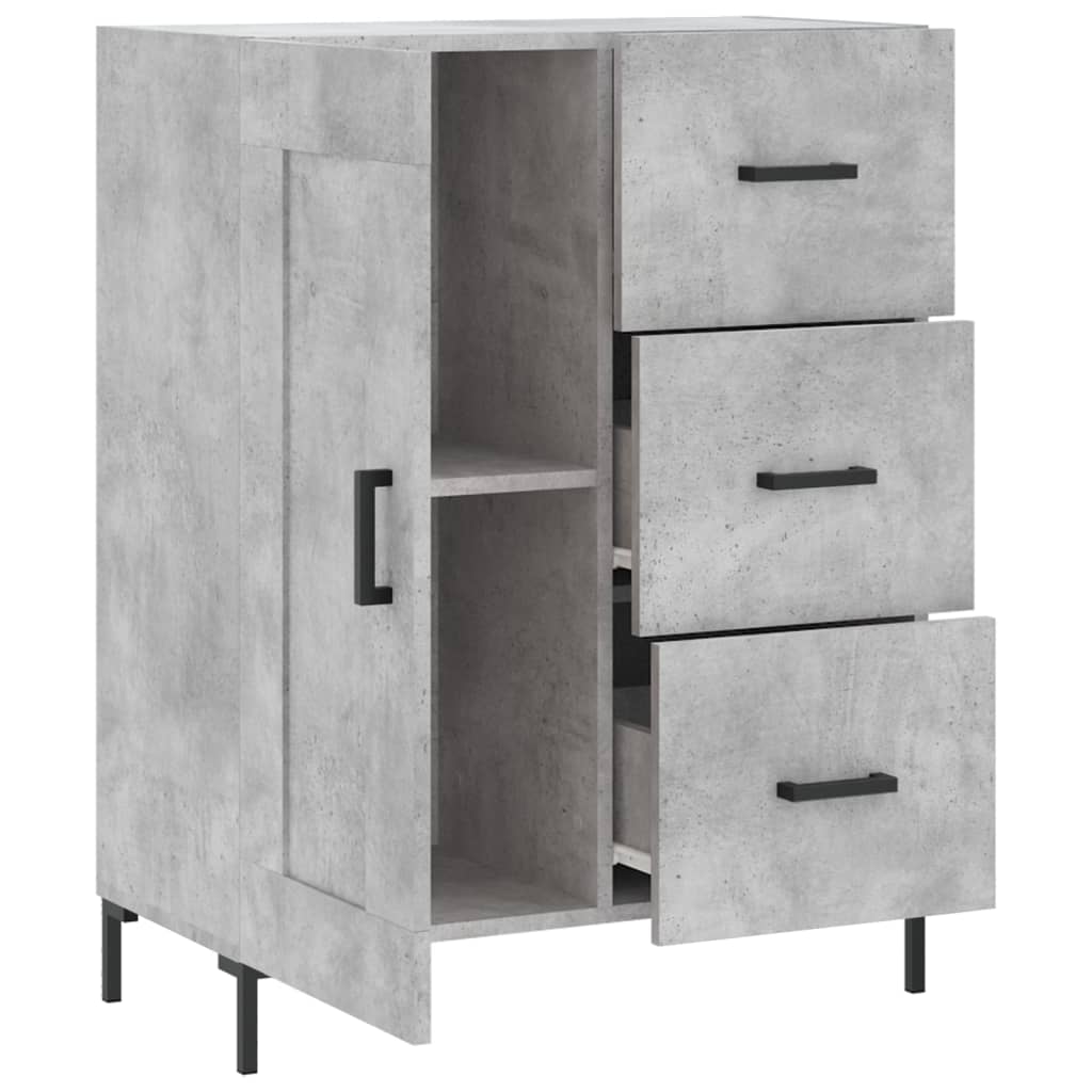 Credenza Grigio Cemento 69,5x34x90 cm in Legno Multistrato