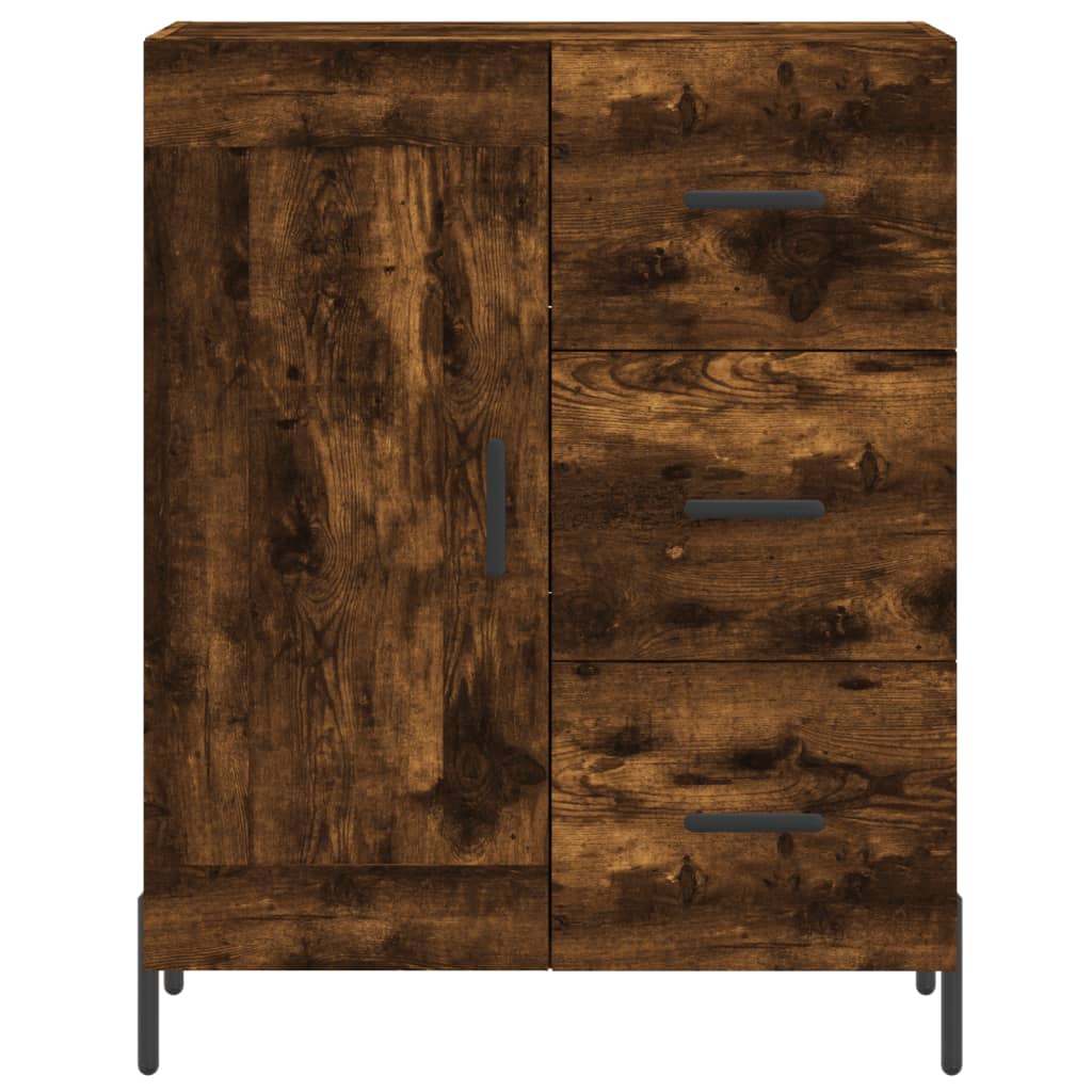 Credenza Rovere Fumo 69,5x34x90 cm in Legno Multistrato