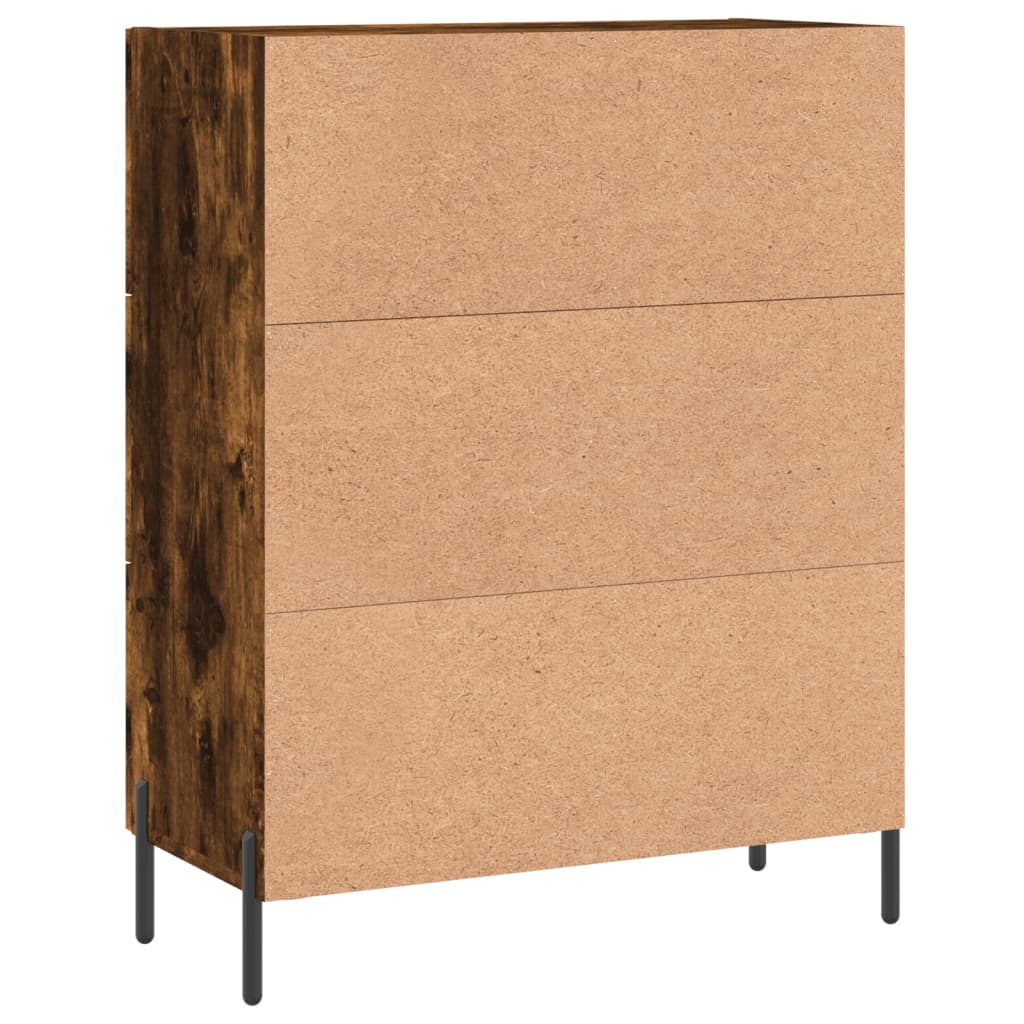 Credenza Rovere Fumo 69,5x34x90 cm in Legno Multistrato