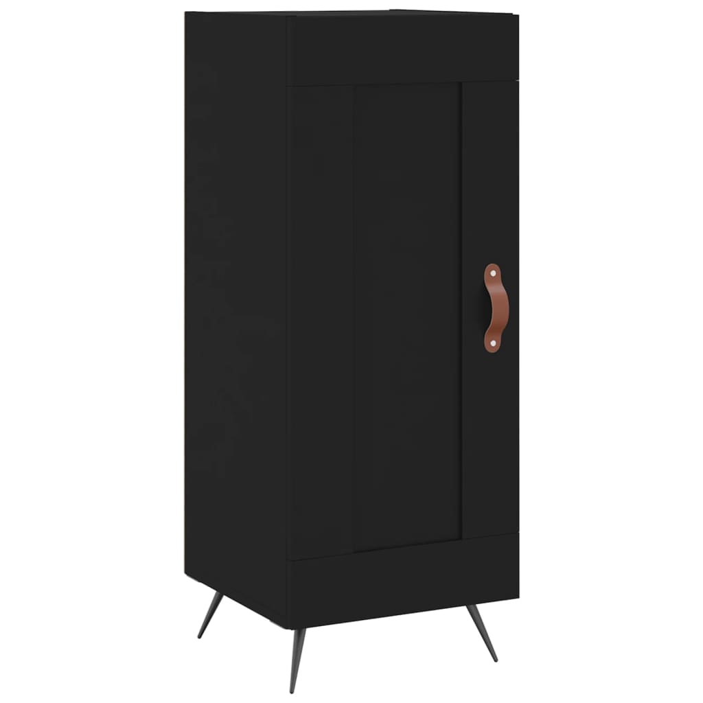 Credenza Nero 34,5x34x90 cm in Legno Multistrato - homemem39