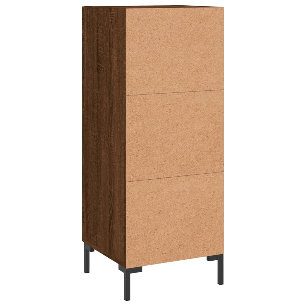 Credenza Rovere Marrone 34,5x34x90 cm in Legno Multistrato