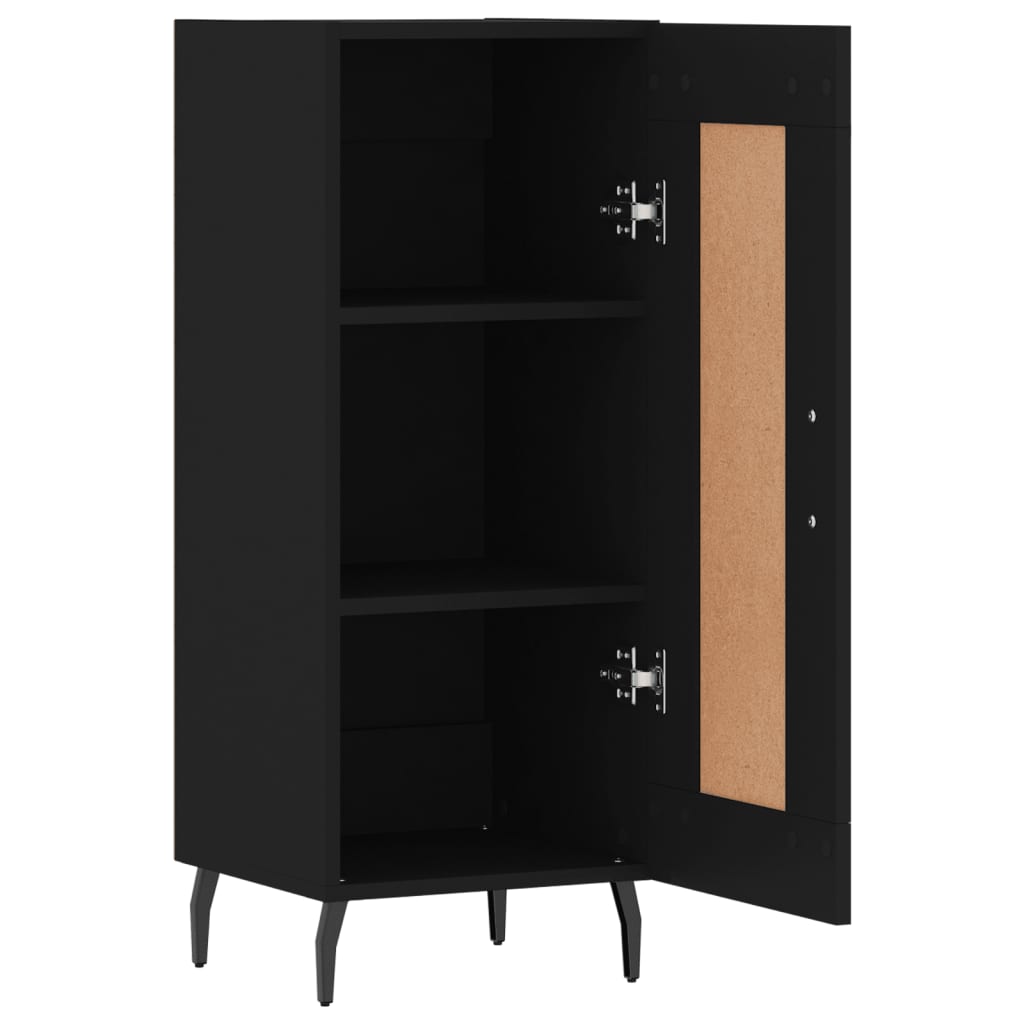 Credenza Nero 34,5x34x90 cm in Legno Multistrato