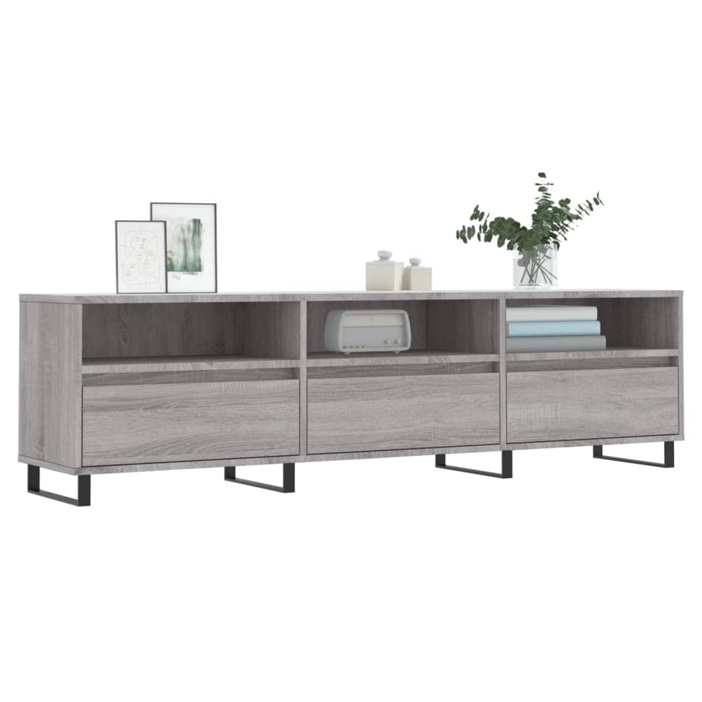 Mobile Porta TV Grigio Sonoma 150x30x44,5 cm Legno Multistrato - homemem39