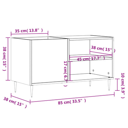 Mobile Porta Dischi Bianco 85x38x48 cm in Legno Multistrato - homemem39