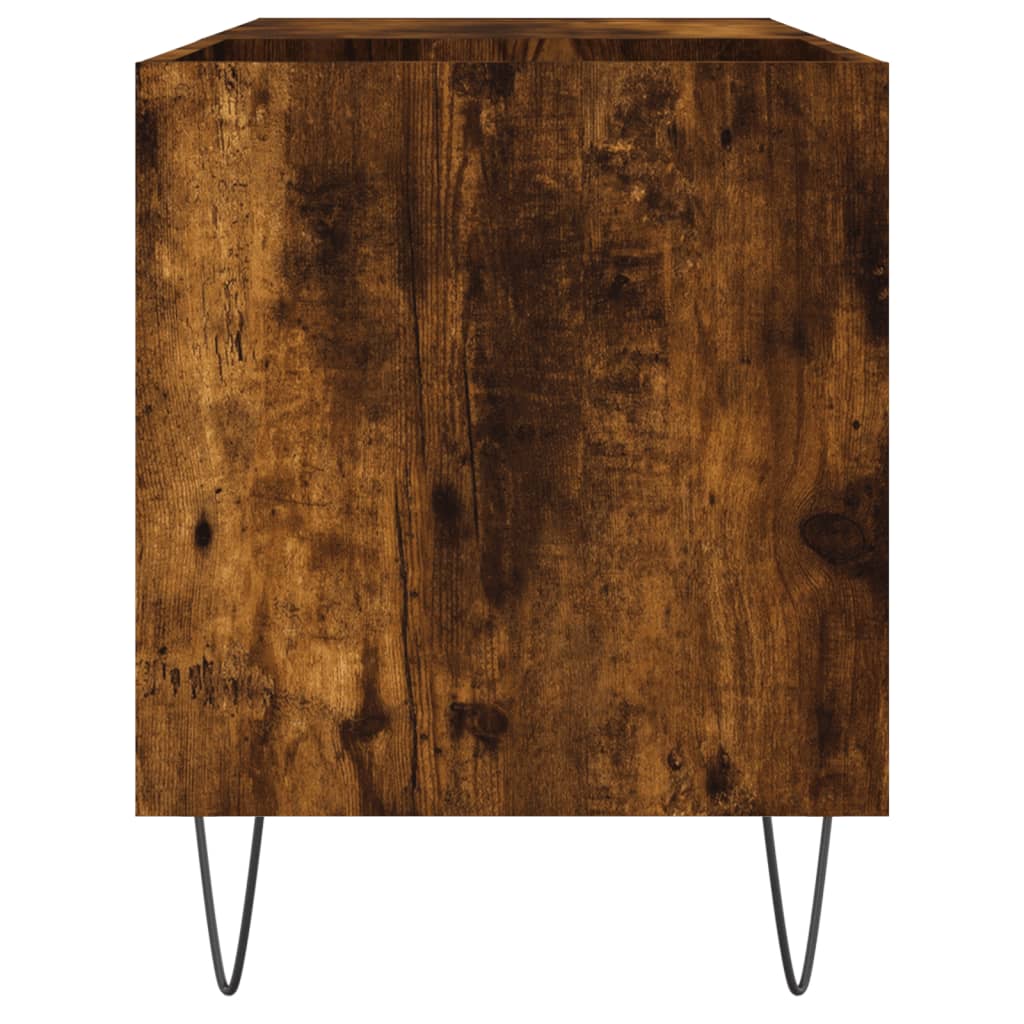 Mobile Porta Dischi Rovere Fumo 85x38x48 cm Legno Multistrato - homemem39