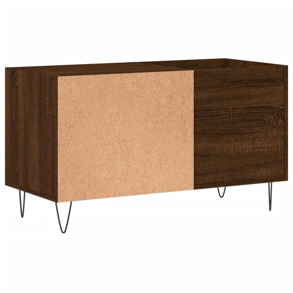 Mobile Porta Dischi Rovere Marrone 85x38x48cm Legno Multistrato - homemem39