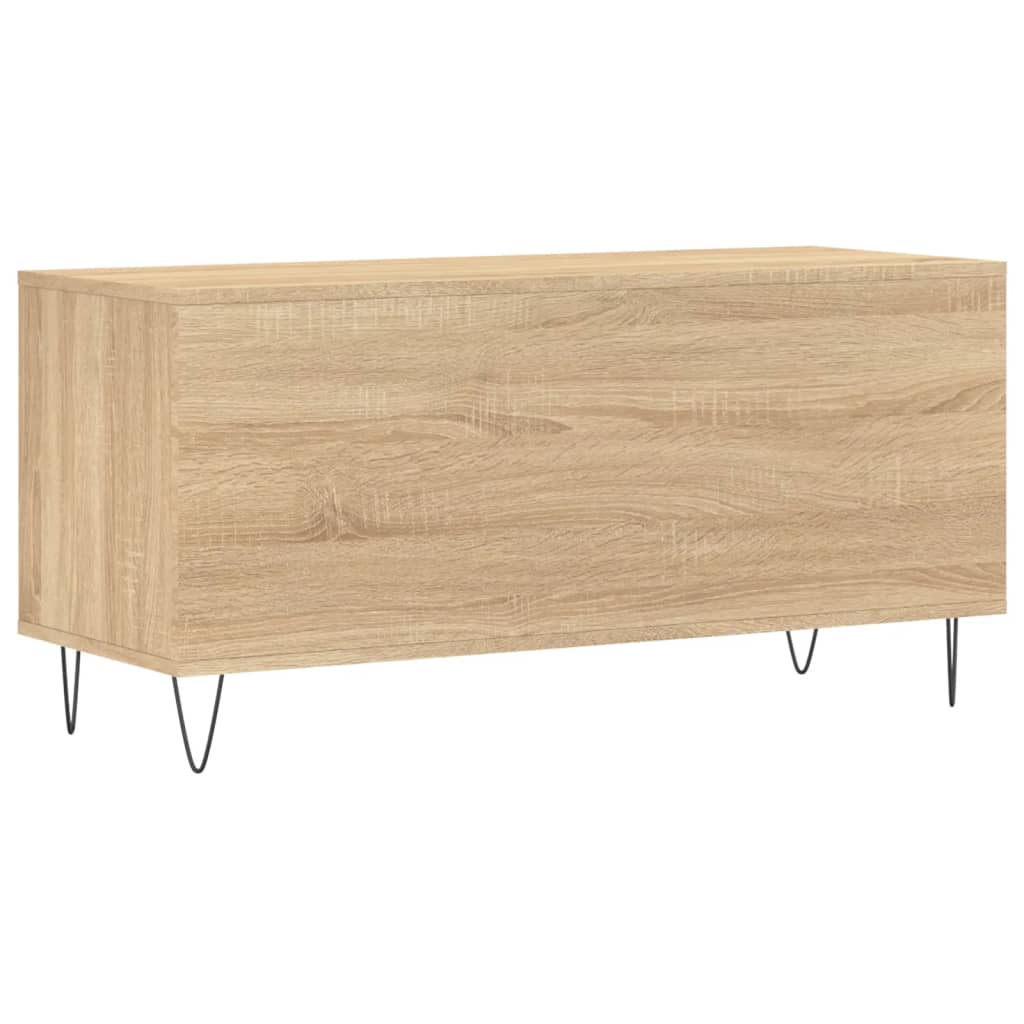 Mobile Porta Dischi Rovere Sonoma 100x38x48cm Legno Multistrato - homemem39