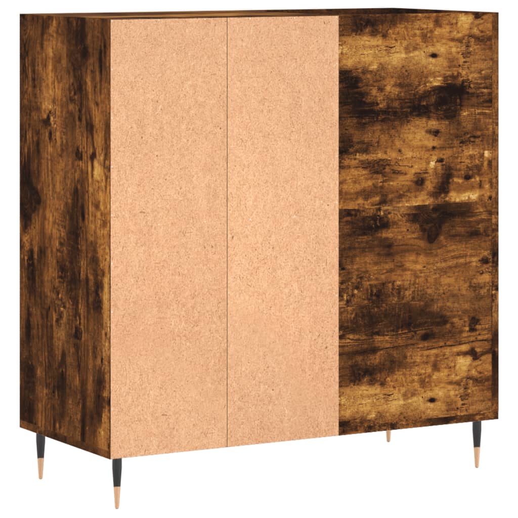 Mobile Porta Dischi Rovere Fumo 84,5x38x89 cm Legno Multistrato - homemem39