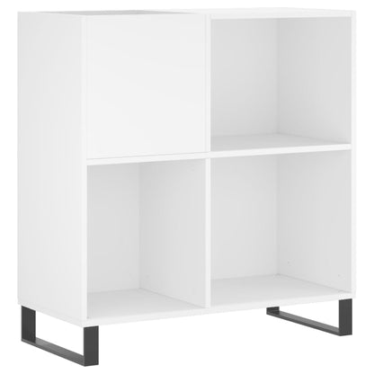 Mobile Porta Dischi Bianco 84,5x38x89 cm in Legno Multistrato - homemem39