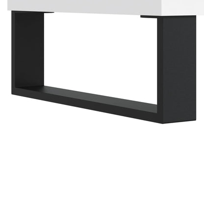 Mobile Porta Dischi Bianco 84,5x38x89 cm in Legno Multistrato - homemem39