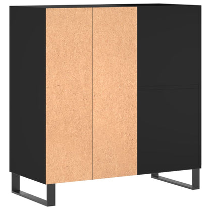 Mobile Porta Dischi Nero 84,5x38x89 cm in Legno Multistrato - homemem39