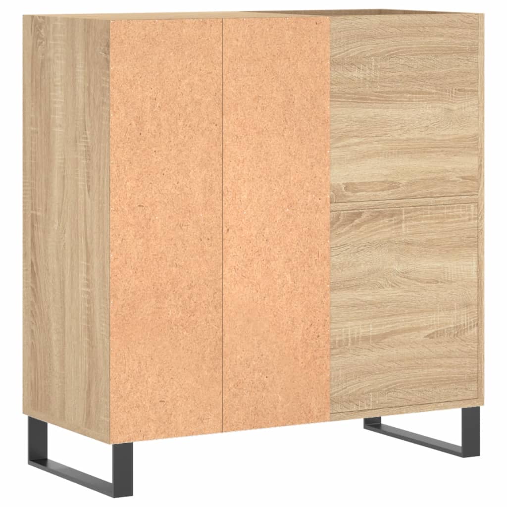 Mobile Porta Dischi Rovere Sonoma 84,5x38x89 Legno Multistrato - homemem39