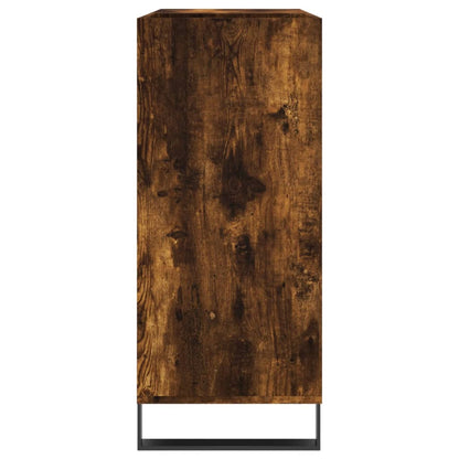 Mobile Porta Dischi Rovere Fumo 84,5x38x89 cm Legno Multistrato - homemem39