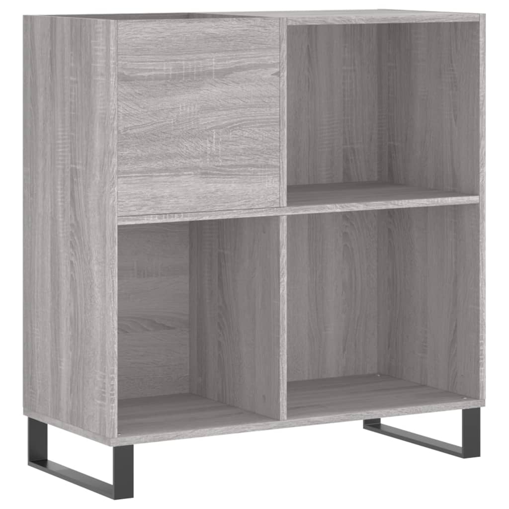 Mobile Porta Dischi Grigio Sonoma 84,5x38x89 Legno Multistrato - homemem39