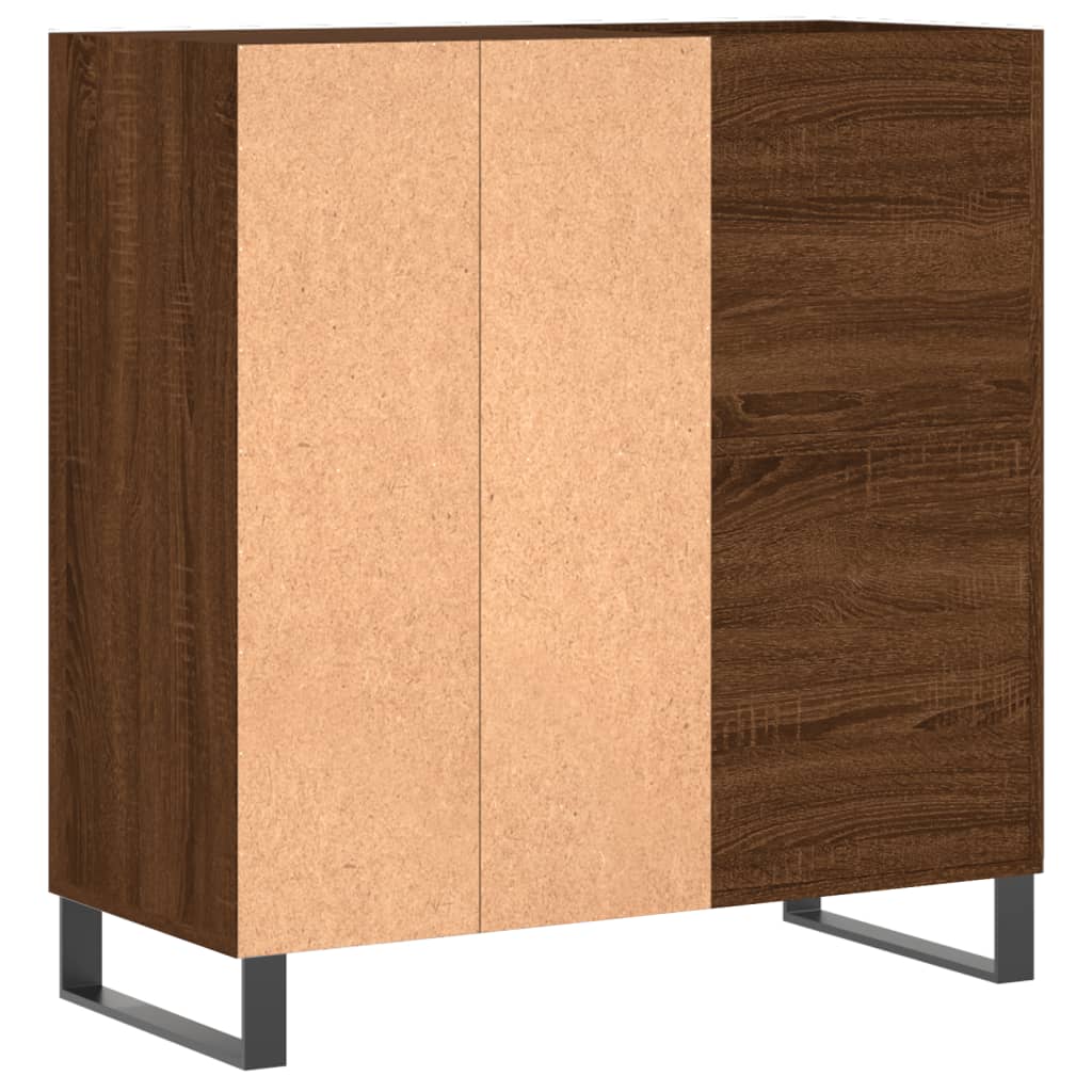 Mobile Porta Dischi Rovere Marrone 84,5x38x89 Legno Multistrato - homemem39