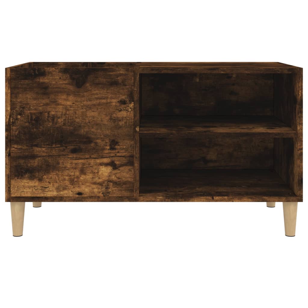 Mobile Porta Dischi Rovere Fumo 84,5x38x48 cm Legno Multistrato - homemem39