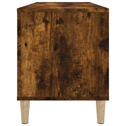 Mobile Porta Dischi Rovere Fumo 100x38x48 cm Legno Multistrato - homemem39