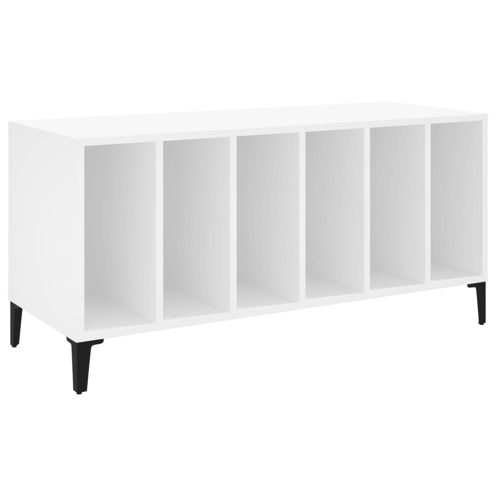 Mobile Porta Dischi Bianco 100x38x48 cm in Legno Multistrato - homemem39