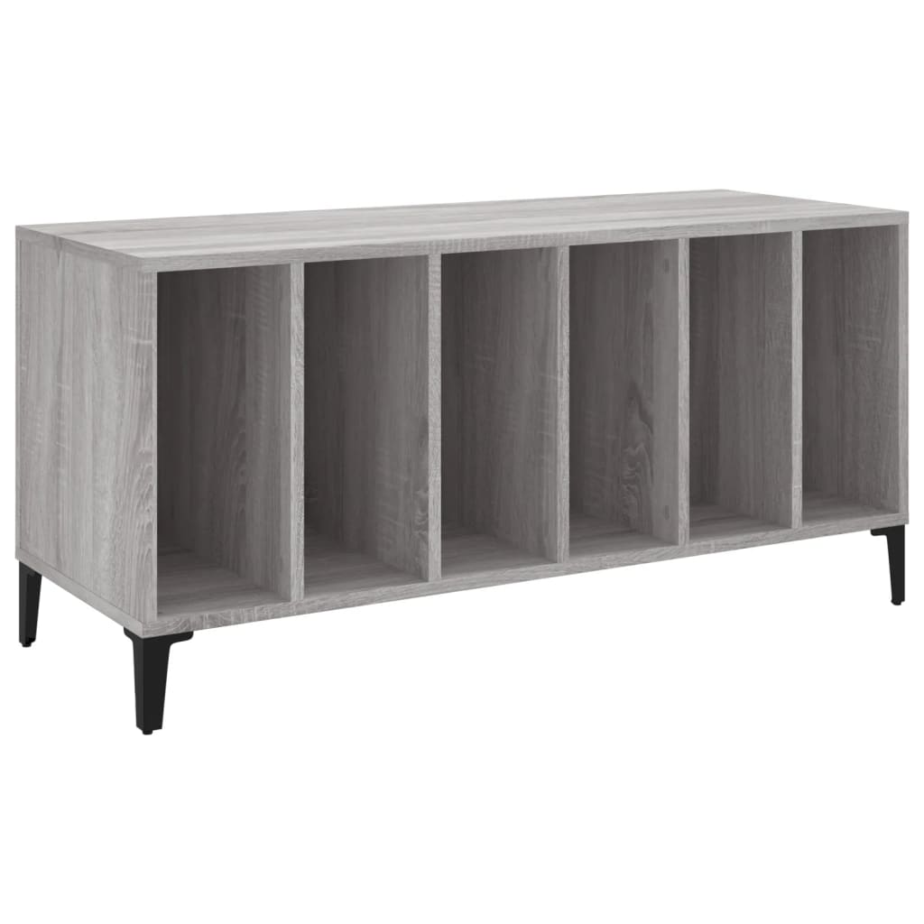 Mobile Porta Dischi Grigio Sonoma 100x38x48cm Legno Multistrato - homemem39