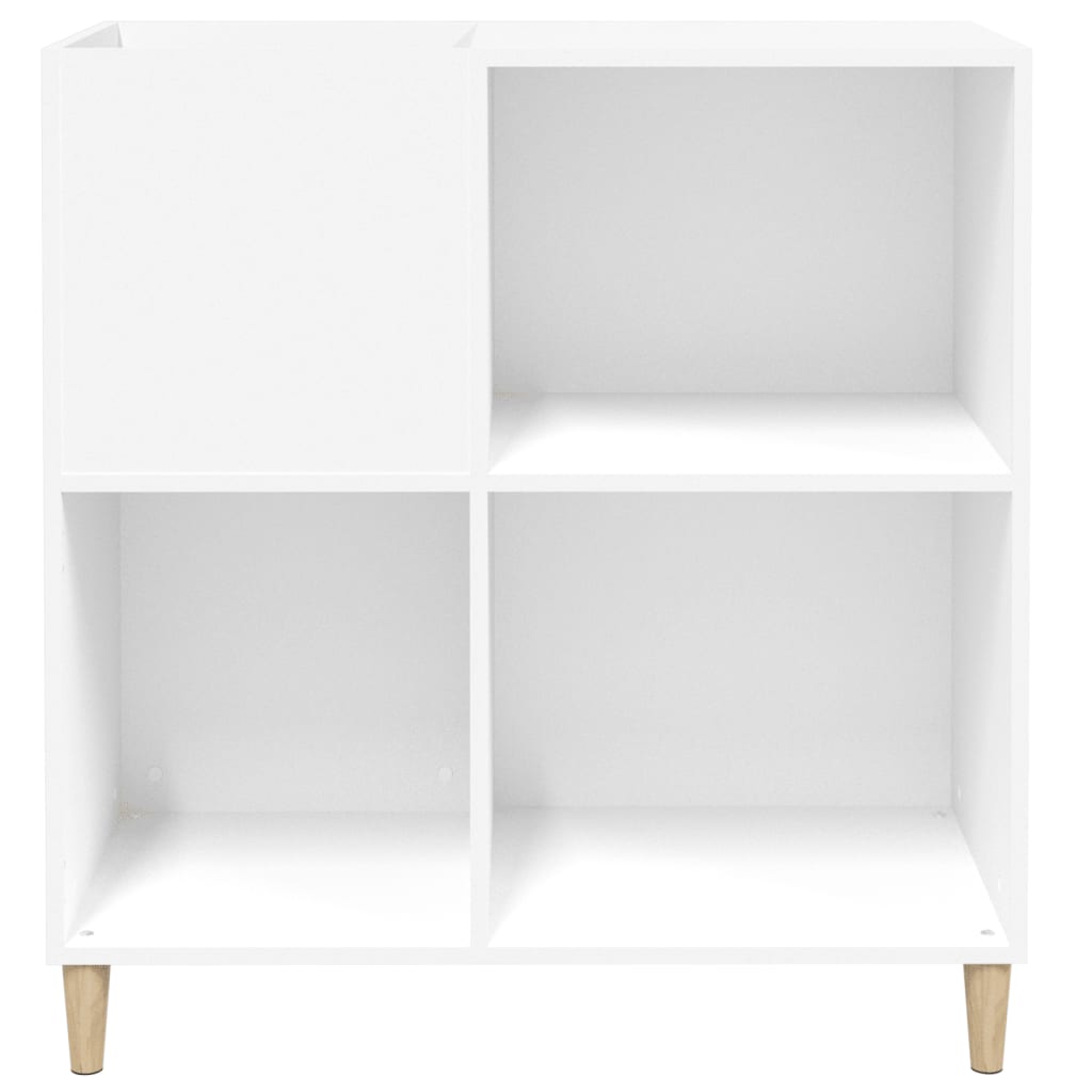 Mobile Porta Dischi Bianco 84,5x38x89 cm in Legno Multistrato - homemem39