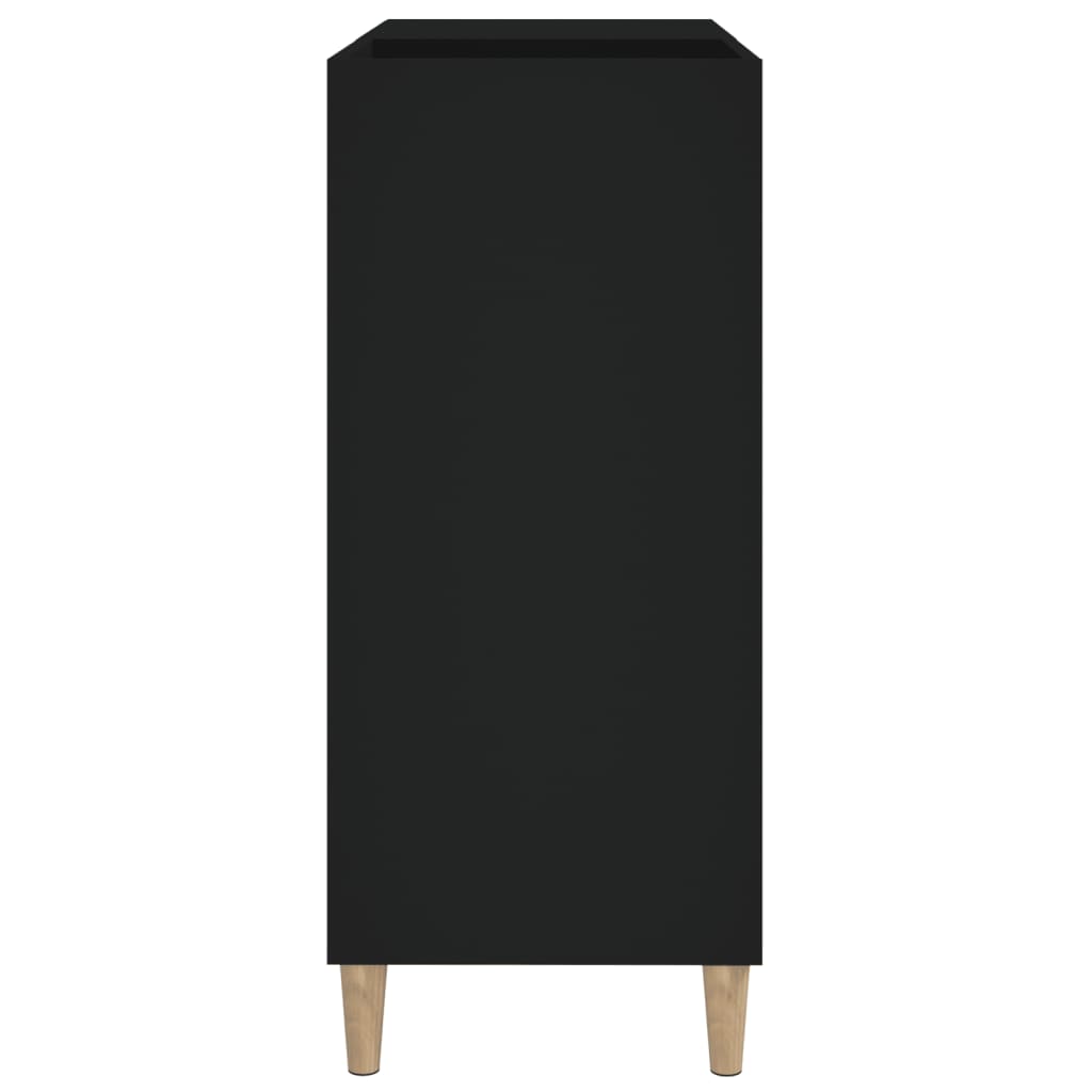 Mobile Porta Dischi Nero 84,5x38x89 cm in Legno Multistrato - homemem39