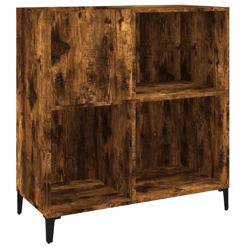 Mobile Porta Dischi Rovere Fumo 84,5x38x89 cm Legno Multistrato - homemem39