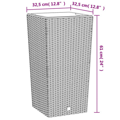 Fioriera con Interno Rimovibile Marrone 21 / 49 L PP Rattan