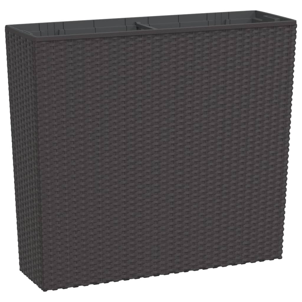 Fioriera con Interno Rimovibile Marrone 12 / 44 L PP Rattan - homemem39