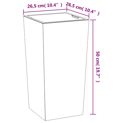 Fioriera con Interno Rimovibile Antracite 11/26,5 L PP Cemento