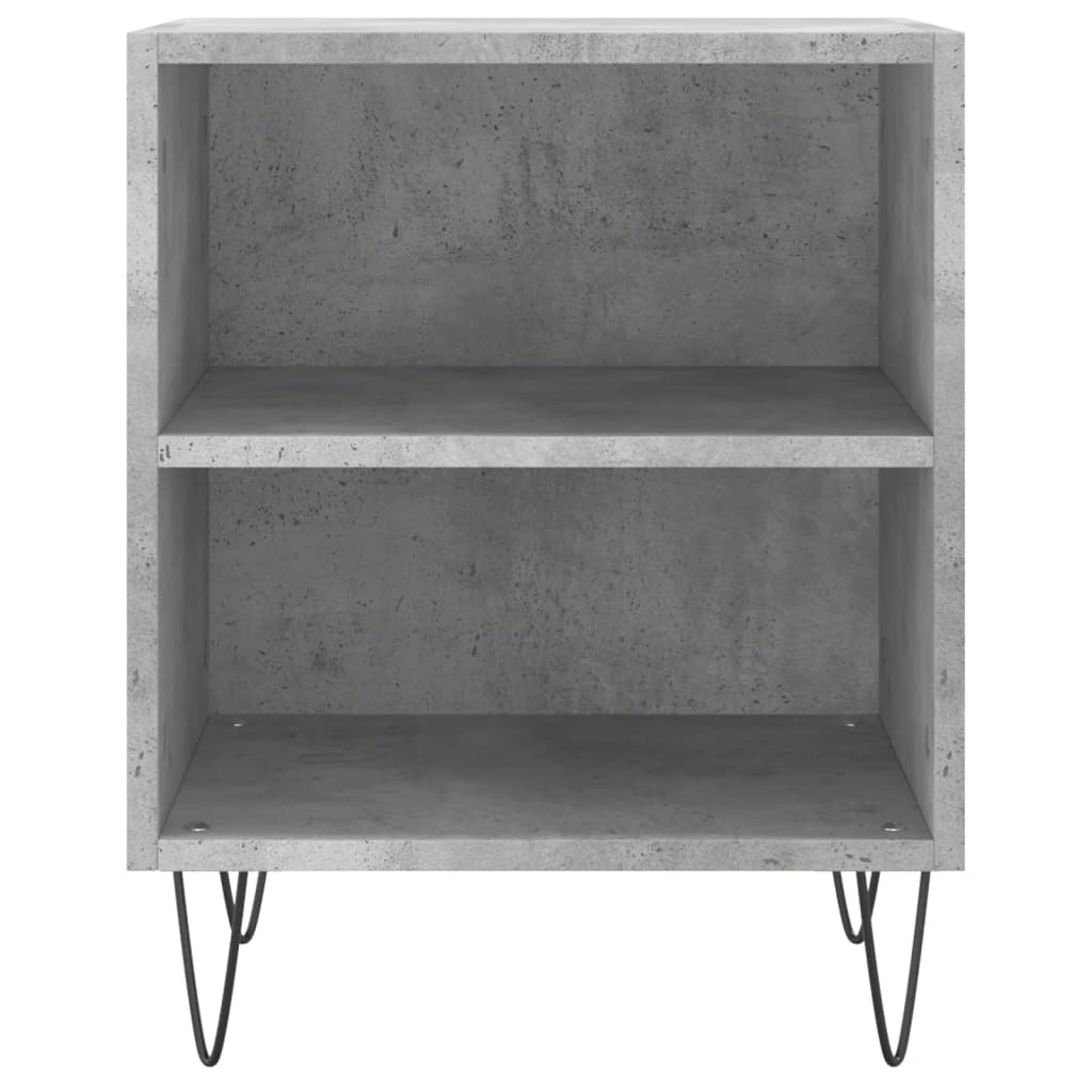 Comodini 2 pz Grigio Cemento 40x30x50 cm in Legno Multistrato