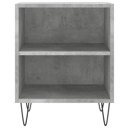 Comodini 2 pz Grigio Cemento 40x30x50 cm in Legno Multistrato