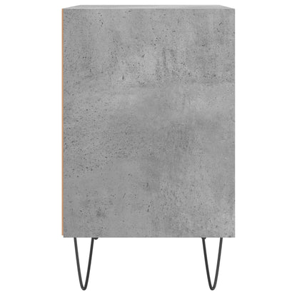 Comodini 2 pz Grigio Cemento 40x30x50 cm in Legno Multistrato