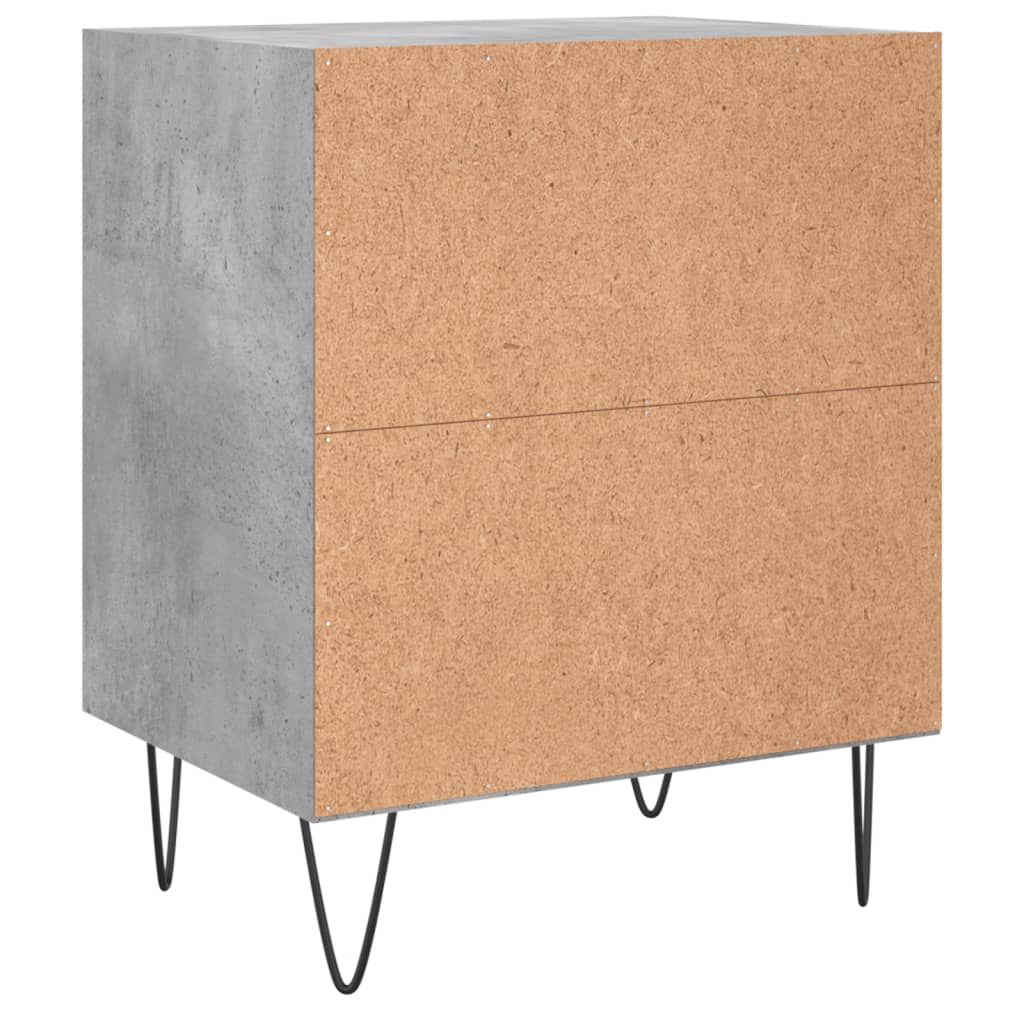 Comodini 2 pz Grigio Cemento 40x30x50 cm in Legno Multistrato - homemem39