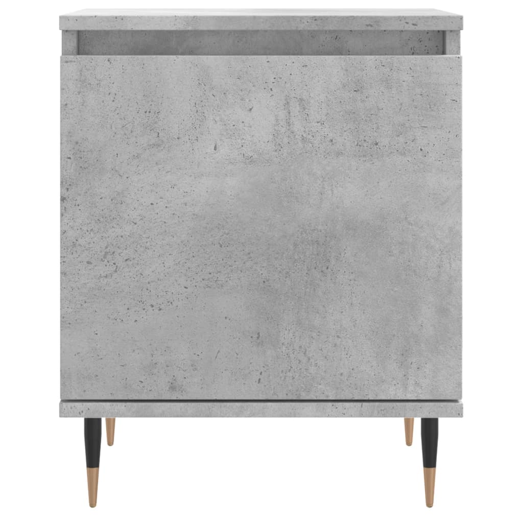 Comodini 2 pz Grigio Cemento 40x30x50 cm in Legno Multistrato