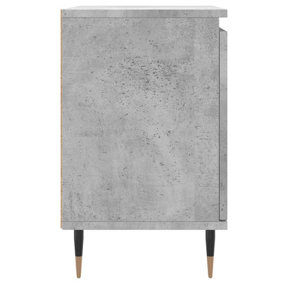 Comodini 2 pz Grigio Cemento 40x30x50 cm in Legno Multistrato