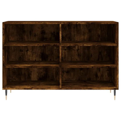 Credenza Rovere Fumo 103,5x35x70 cm in Legno Multistrato