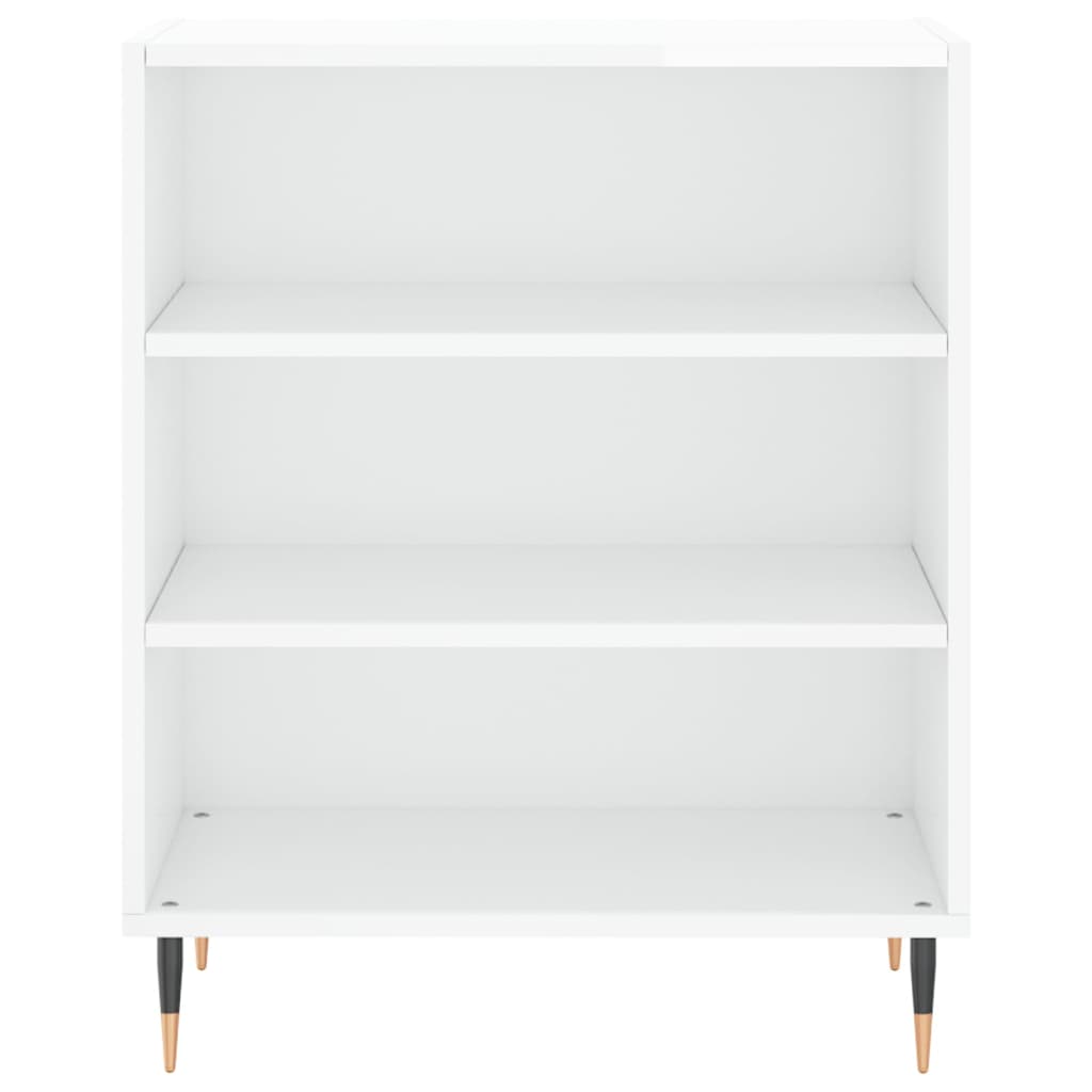 Credenza Bianco Lucido 57x35x70 cm in Legno Multistrato - homemem39