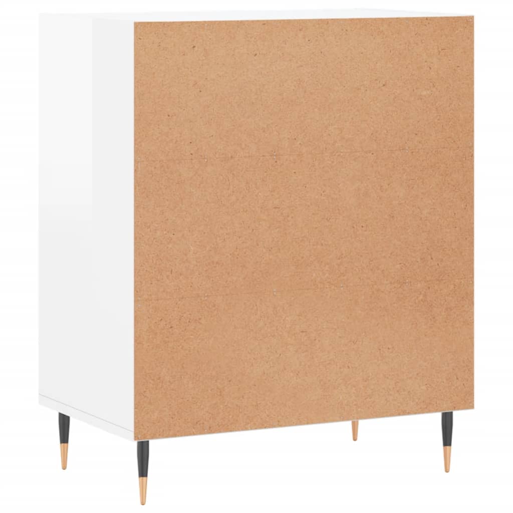 Credenza Bianco Lucido 57x35x70 cm in Legno Multistrato - homemem39